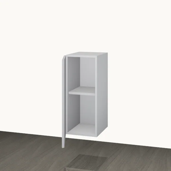 Product render of the Wall 300mm — 1 Door shown open.