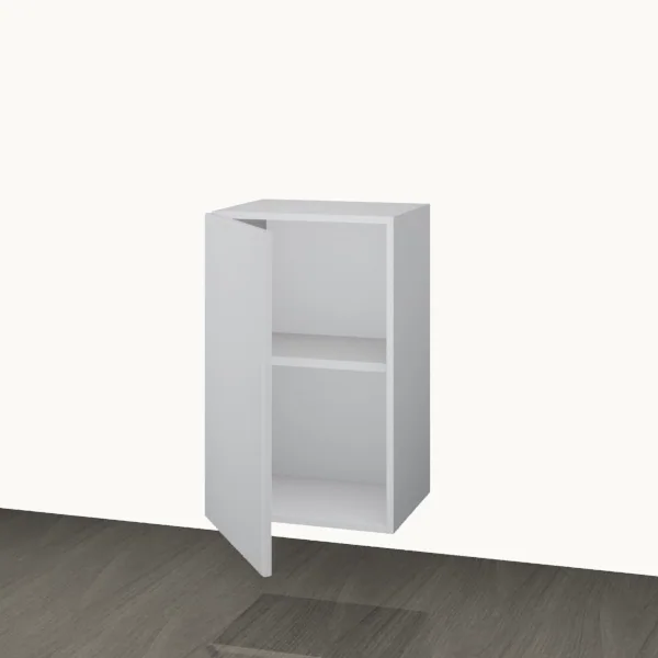 Product render of the Wall 450mm — 1 Door shown open.
