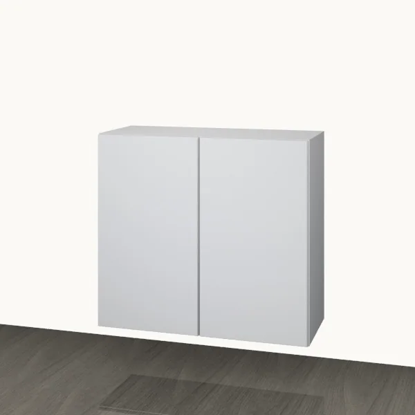 Product render of the Wall 800mm — 2 Door with the doors closed.