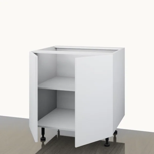 Floor 800mm — 2 Door — doors open.
