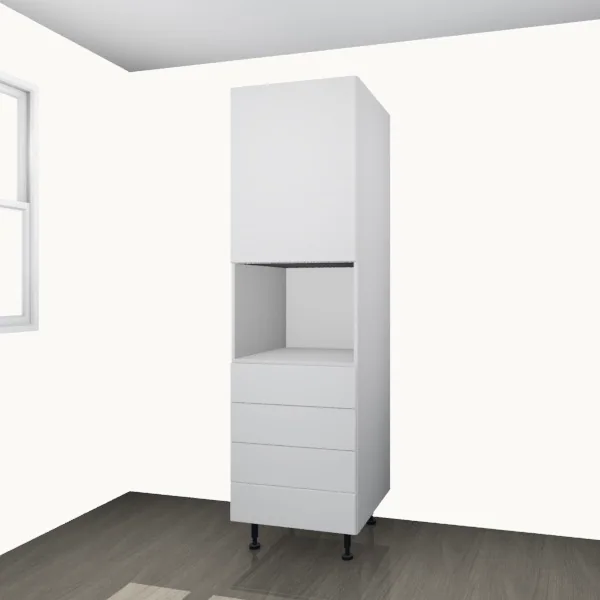 Tall Micro — 4 Drawer 1 Door — doors closed.
