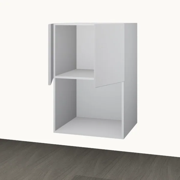 Wall 600mm — 2 Door Micro — doors open.