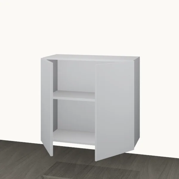 Wall 800mm — 2 Door — doors open.